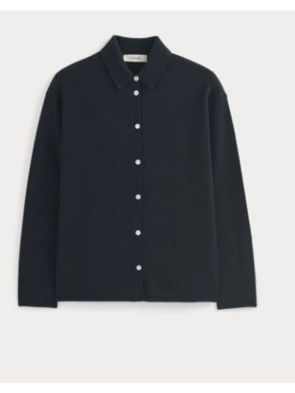 Everlane The Cashmere Button Down Shirt Navy Blue Size Small NWT